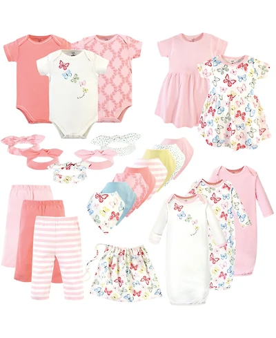 Touched by Nature Baby Girls Organic Cotton Layette Set and Giftset