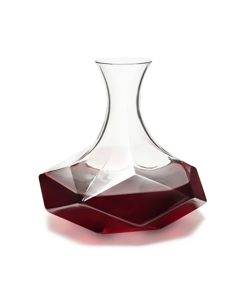 Viski Raye Faceted Wine Decanter, 64 Oz