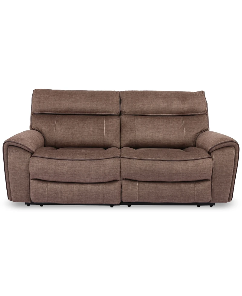Closeout! Hutchenson 2-Pc. Fabric Sectional with 2 Power Headrests