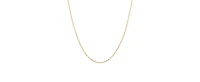 Lightweight 14k Yellow Gold Necklace, 16" Light Rope Chain (1mm)