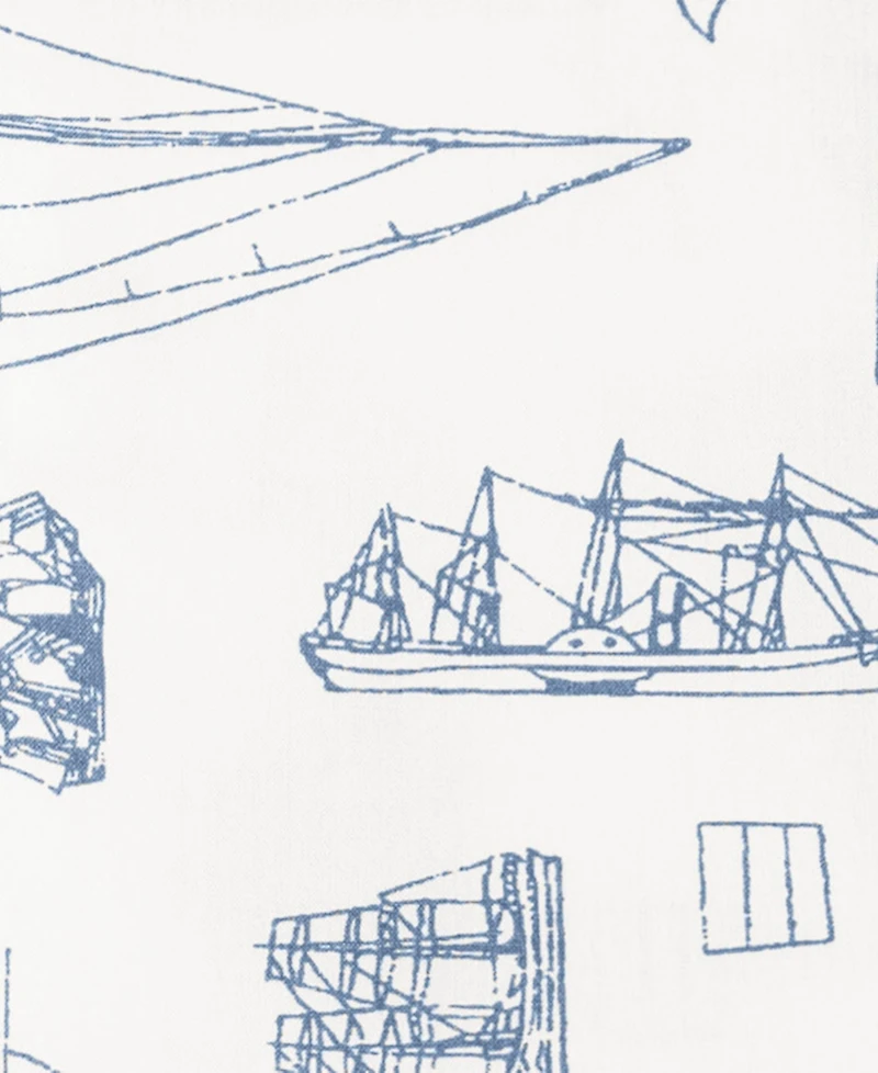 Nautica Whitewood Sail Cotton Percale -Piece Sheet Set