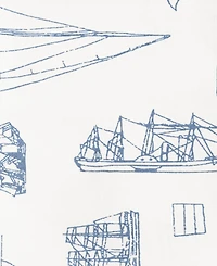 Nautica Whitewood Sail Cotton Percale -Piece Sheet Set