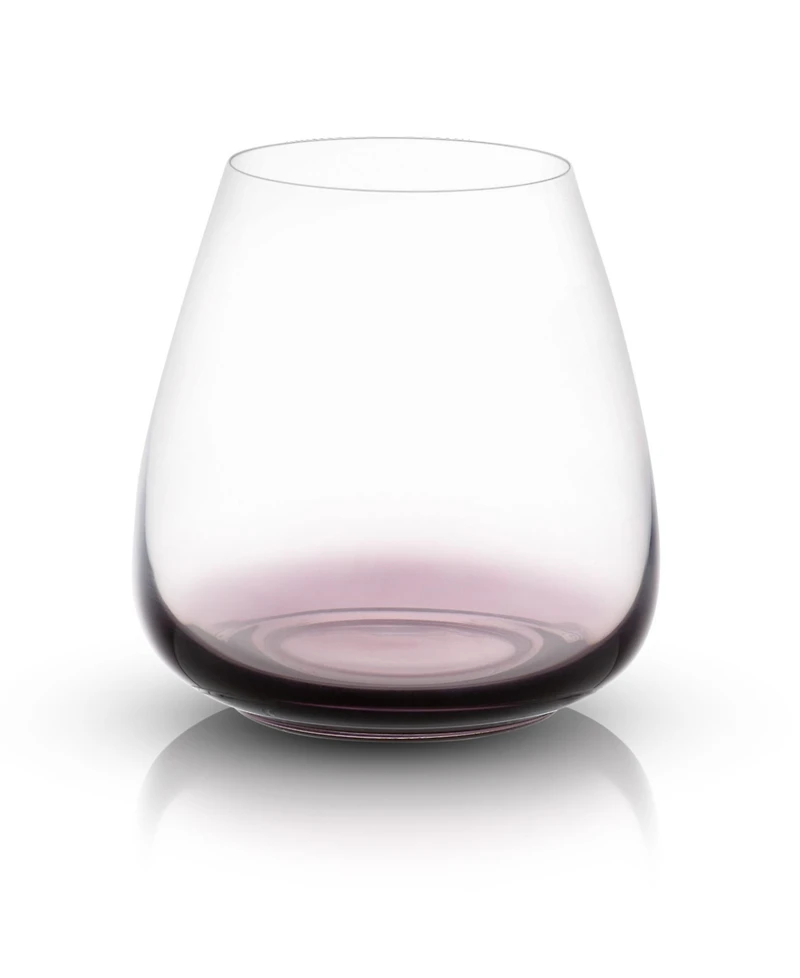 JoyJolt Black Swan Stemless Red Wine Glasses, Set of 4