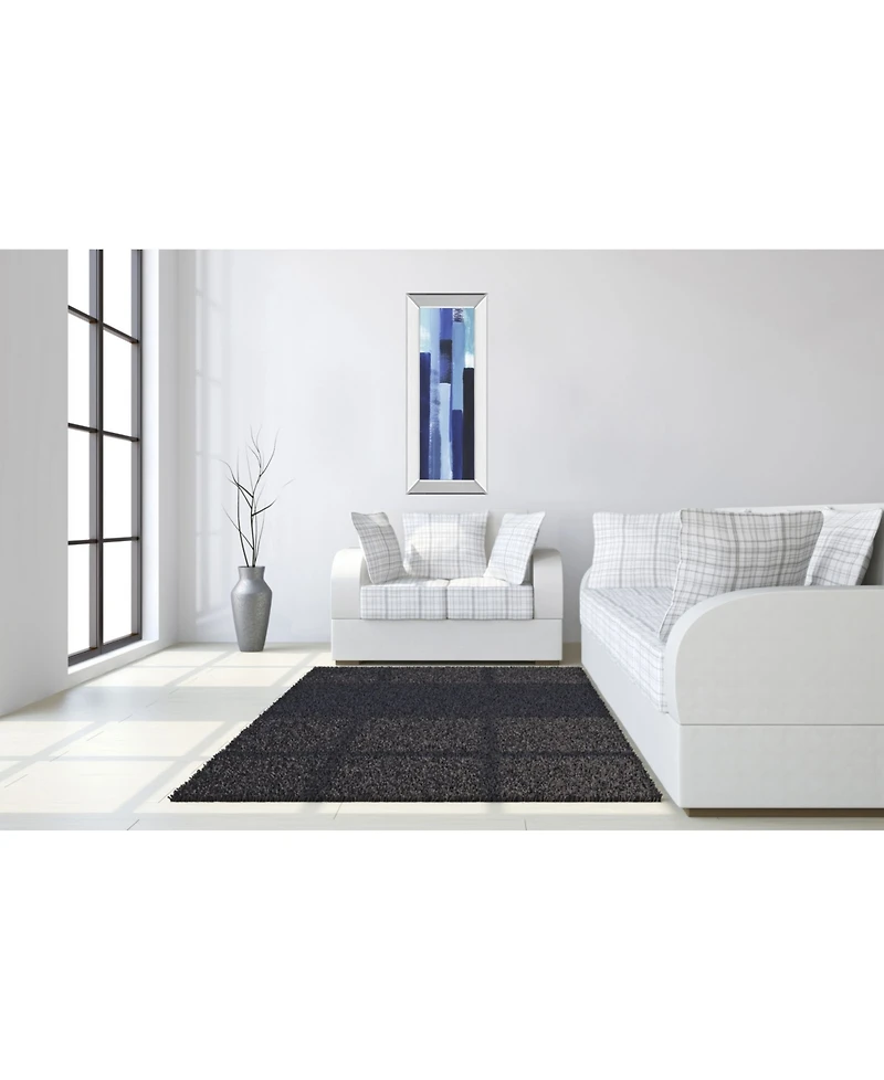 Classy Art Azul Waterfall I by Grace Popp Mirror Framed Print Wall Art, 18" x 42"