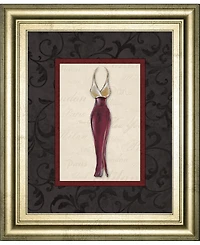 Classy Art Fashion Dress Ii by Susan Osbourne Framed Print Wall Art, 22" x 26"