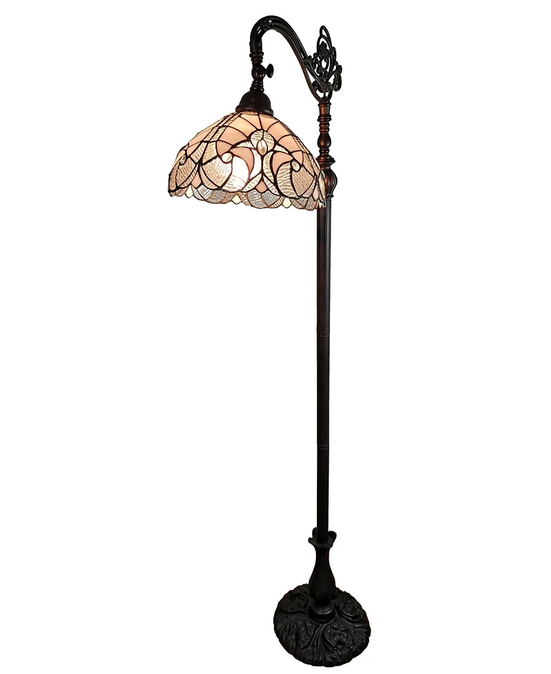 Amora Lighting Tiffany-Style Reading Floor Lamp