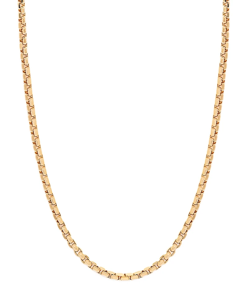 20" Round Box Link Chain Necklace (1-1/2mm) in 14k Gold
