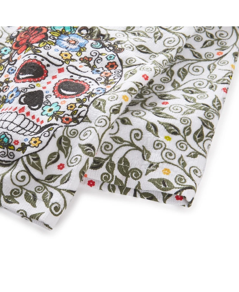 Fiesta Skull & Vine Kitchen Towel, Set of 2