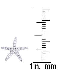 Diamond 1/5 ct. t.w. Starfish Stud Earrings in Sterling Silver