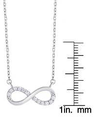 Diamond 1/5 ct. t.w. Infinity Necklace in Sterling Silver