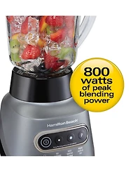 Hamilton Beach Ice Crusher Blender with 40 oz. Glass Blender Jar and 20 Oz. Travel Jar