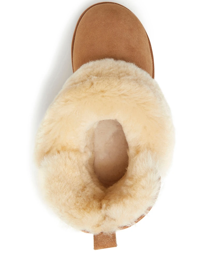 Fireside By Dearfoams Women's Perth Genuine Shearling Foldover Boot