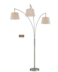Artiva Usa Luce 84" Led 3-Arch Floor Lamp with Dimmer