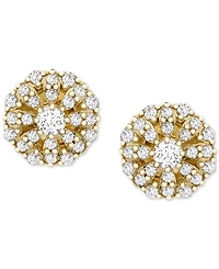 Wrapped Diamond Cluster Stud Earrings (1/4 ct. t.w.) in 14k Gold, Created for Macy's