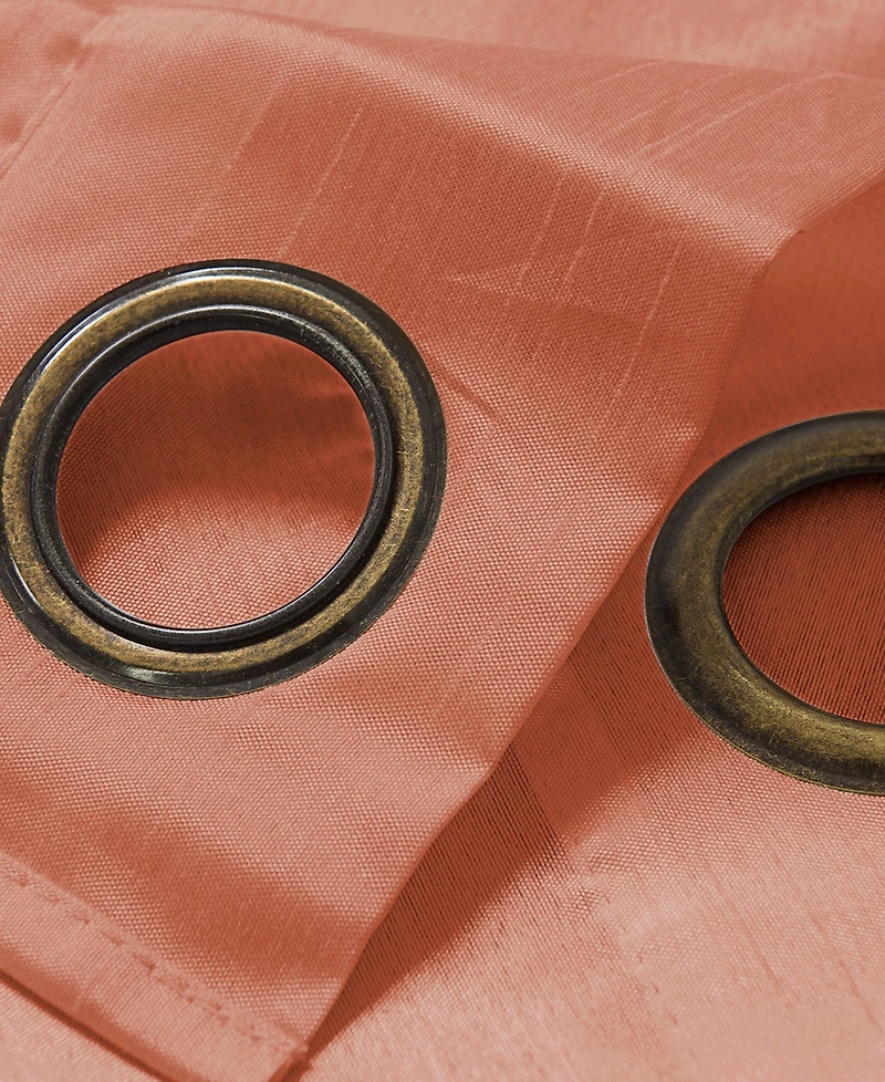 Rt Designers Collection Nancy Faux Silk Grommet Curtain Panel 54" x 84" Neon Yellow