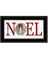 Trendy Decor 4U Christmas Noel by Lori Deiter, Ready to hang Framed Print, Black Frame, 21" x 12"