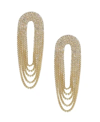 Ettika Crystal Drape Fringe Women's Earrings