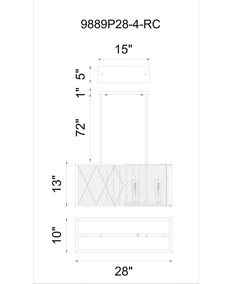 Cwi Lighting Tapedia 4 Light Chandelier