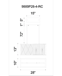 Cwi Lighting Tapedia 4 Light Chandelier