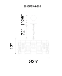 Cwi Lighting Litani 4 Light Chandelier