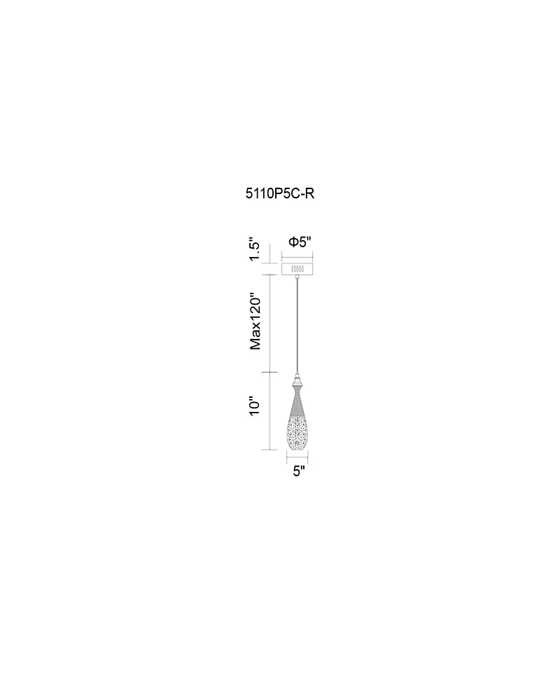 Cwi Lighting Dior 1 Light Mini Pendant