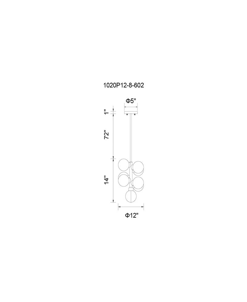 Cwi Lighting Arya 8 Light Mini Pendant