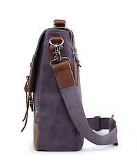 Tsd Brand Stone Creek Waxed Canvas Briefcase