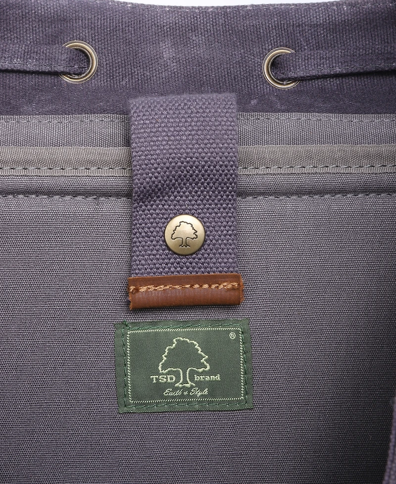 Tsd Brand Stone Creek Waxed Canvas Backpack Handbag