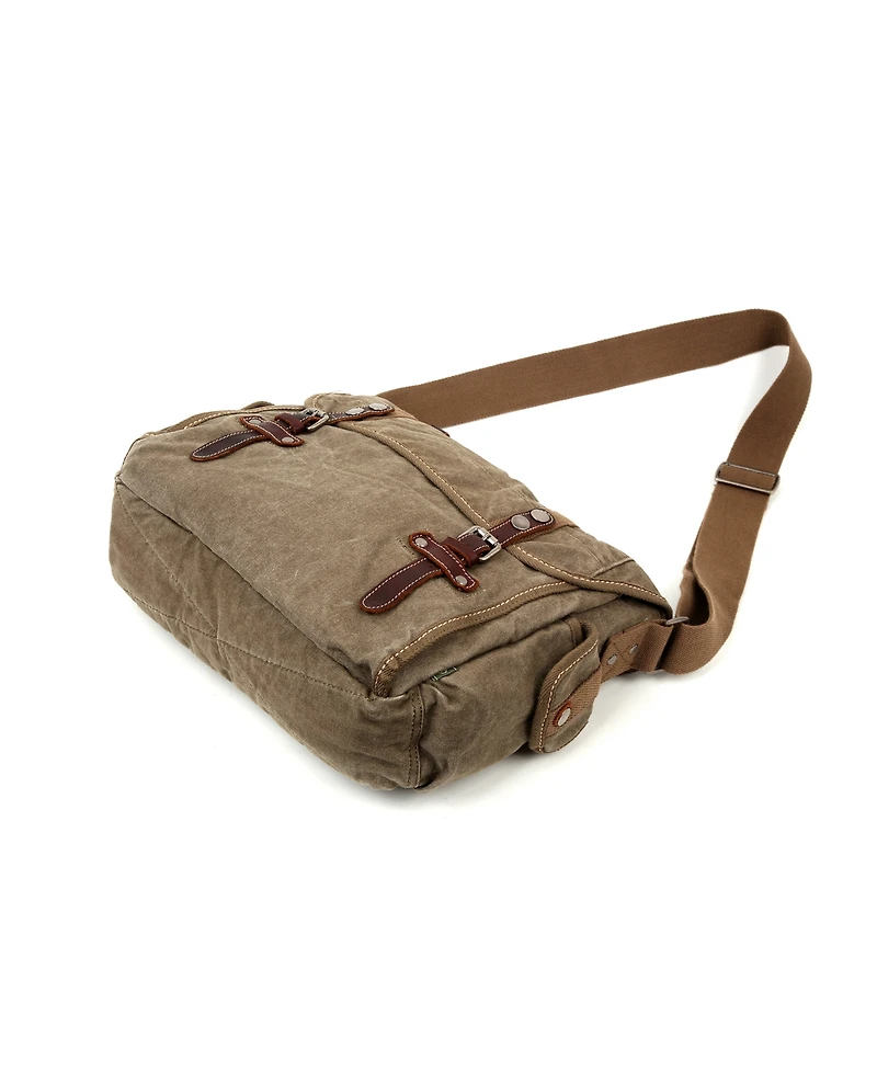 Tsd Brand Silver Road Canvas Messenger Bag