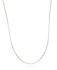 20" Mirror Link Chain (1-1/2mm) in 14K White or Rose Gold