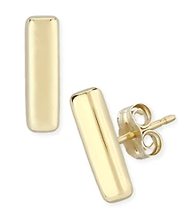 Bar Stud Earrings Set in 14k Gold