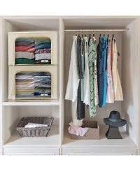 Sorbus Pack Foldable Storage Box - Metal Frame, Oxford Fabric, Large Window & Handles Organization for Bedroom