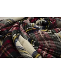 Prince of Scots Highland Tartan Tweed Pure 100% Wool Throw, 72" x 59"