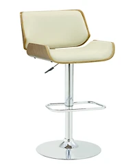 Coaster Home Furnishings Lodi Adjustable Upholstery Bar Stool with Wood Back