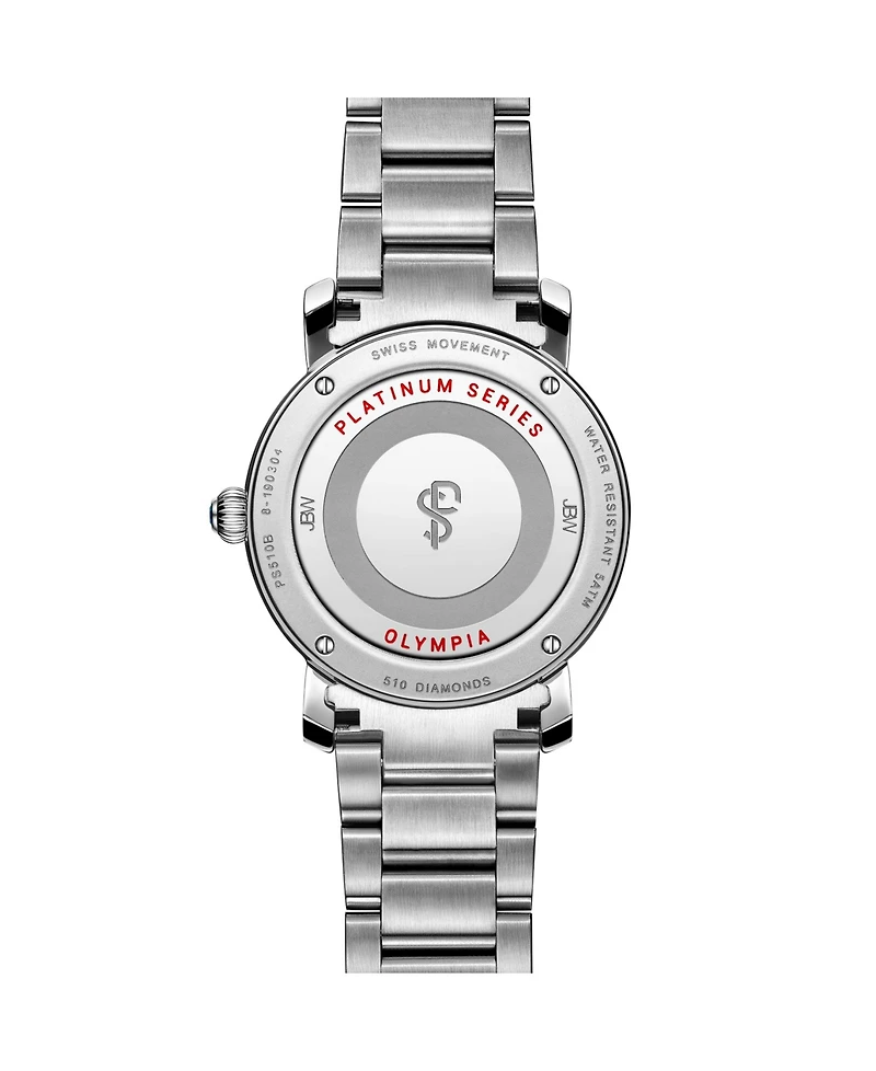 Jbw Women's Olympia Platinum Series Diamond (2 1/2 ct. t.w.) Stainless Steel Watch, 38Mm