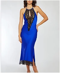 Women's Halter Lingerie Slip Trimmed Lace