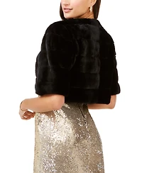 Eliza J Black Faux-Fur Jacket