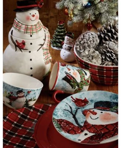 Certified International Watercolor Snowman Dinnerware Collection