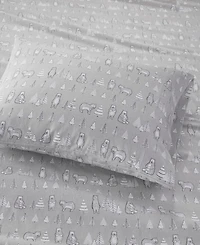 Madison Park Novelty Printed Cotton Flannel 3-Pc. Sheet Set