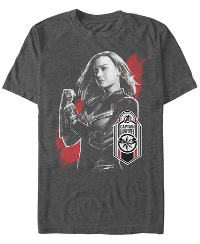 Marvel Men's Captain Tag Logo, Short Sleeve T-shirt