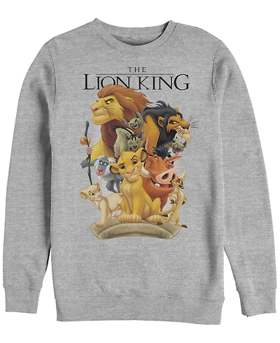 Disney Men's Lion King Pride Land Characters, Crewneck Fleece