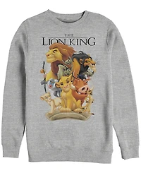 Disney Men's Lion King Pride Land Characters, Crewneck Fleece