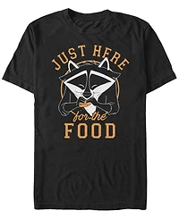 Disney Men's Pocahontas Meeko Just Here for the Food, Short Sleeve T-Shirt