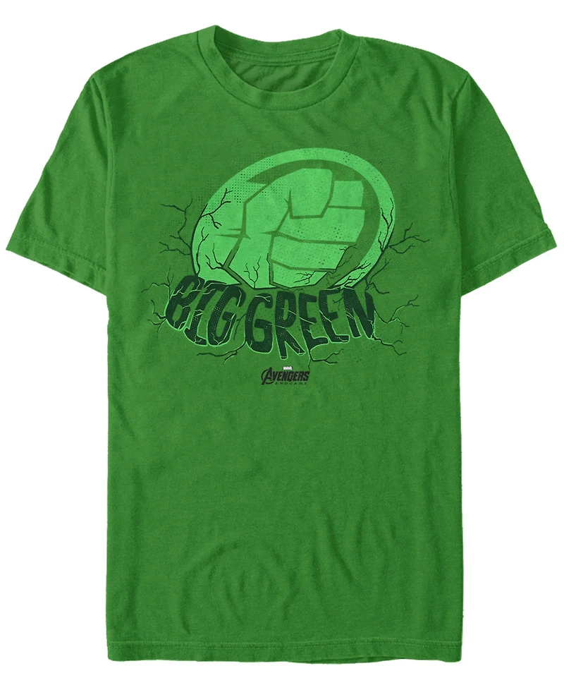 Marvel Men's Hulk Big Green Punch, Short Sleeve T-shirt