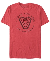 Marvel Men's Avengers Endgame Iron Man I Love You 3000, Short Sleeve T-shirt