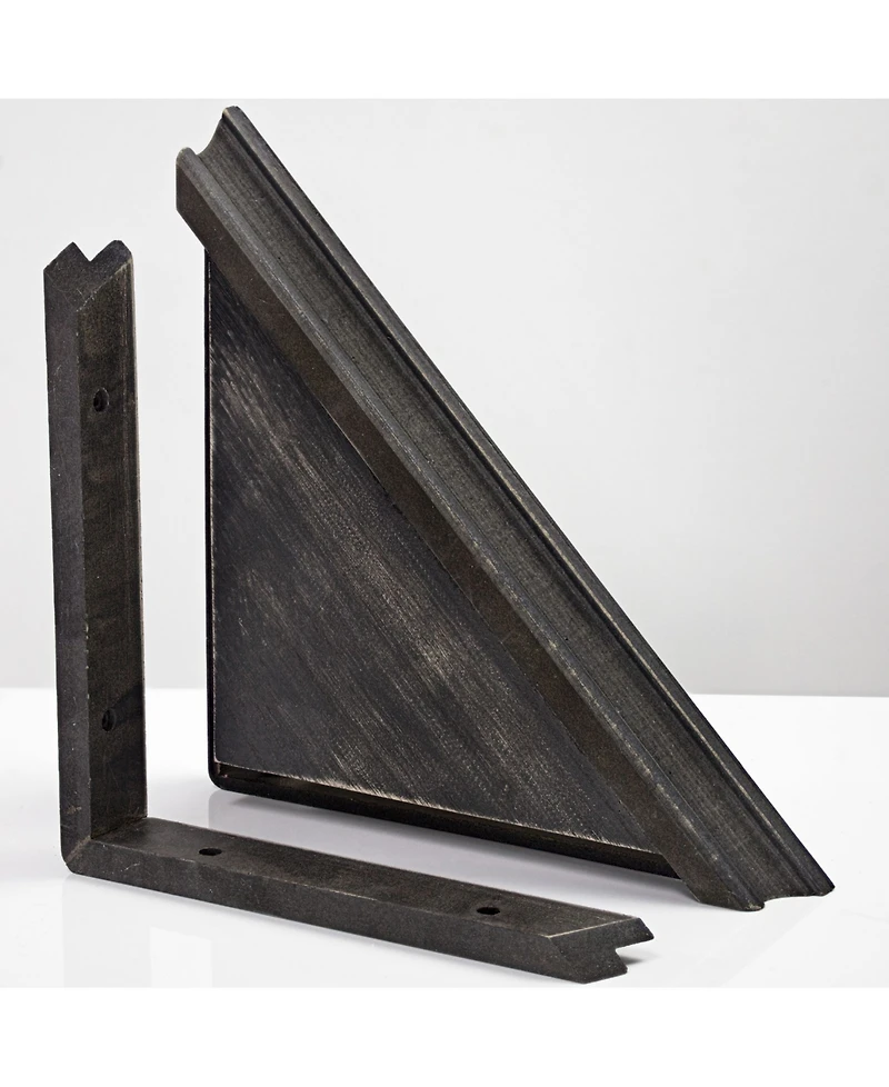 American Art Decor Rustic Wood Floating Corner Shelves