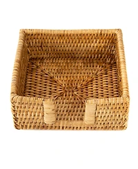 Artifacts Trading Company Artifacts Rattan Cocktail Napkin Holder with Cutout