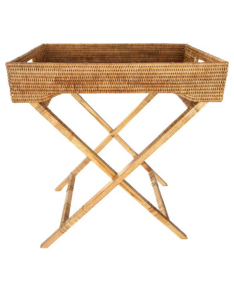 Artifacts Trading Company Rattan Butler Tray/Table