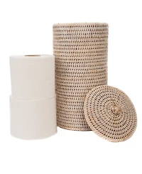 Artifacts Rattan Double Toilet Roll Holder
