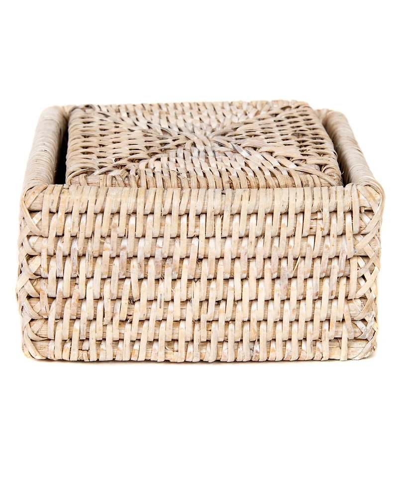 Artifacts Rattan Square Coasters - 7 piece set